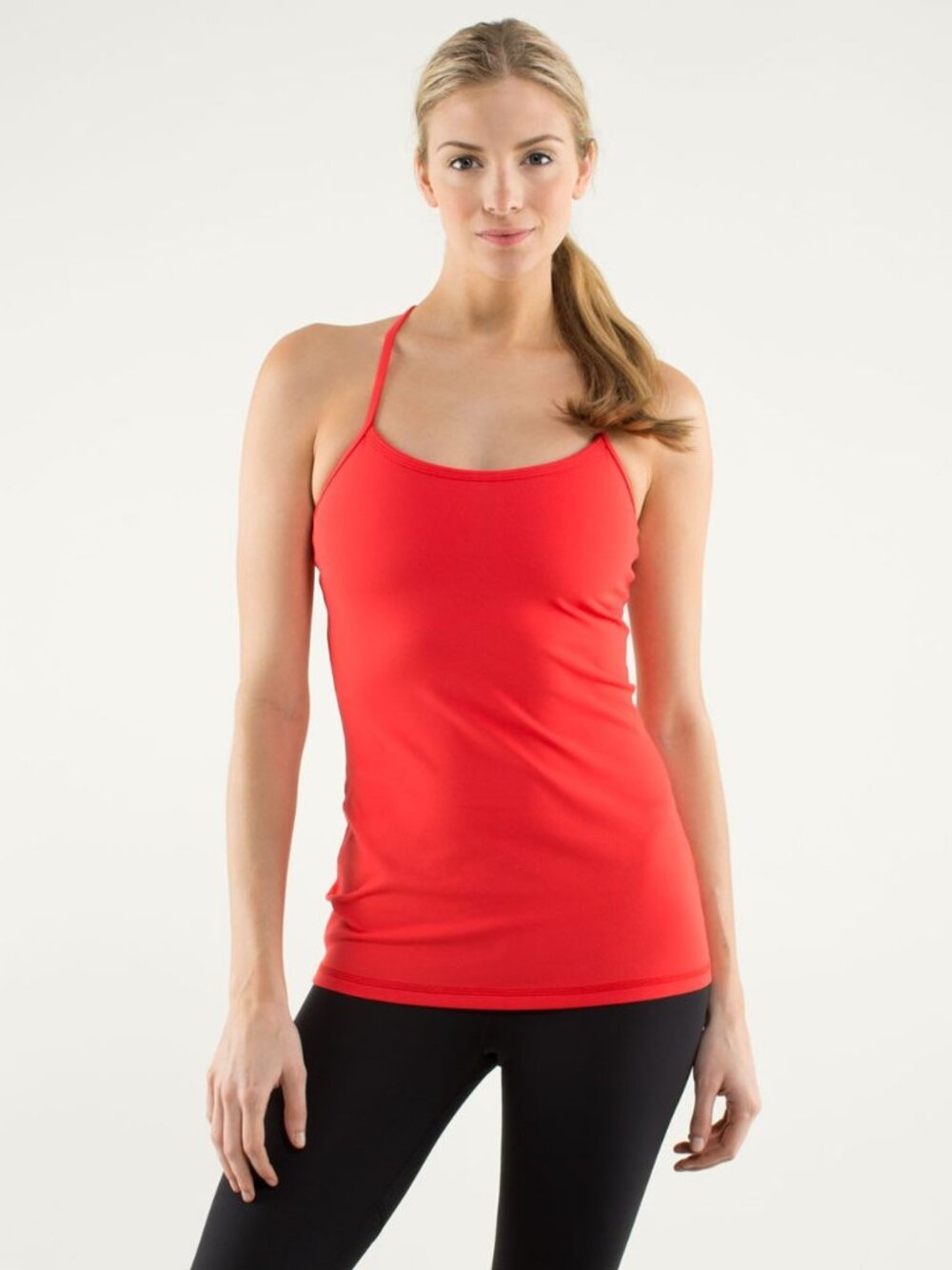 Lululemon Power Y Tank Luon Light Love Red Size 8 W1C68S